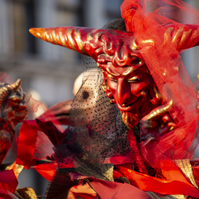 "The Ballad of the Masks and the Beheading of the Bull, Venice Carnival" by Bobb Strongman - £20.00 "The Ballad of the Masks and the Beheading of the Bull, Venice Carnival" stock image