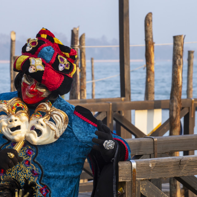"Theatrical Masks at Carnevale, Venice" by Bobb Strongman - £20.00 "Theatrical Masks at Carnevale, Venice" stock image