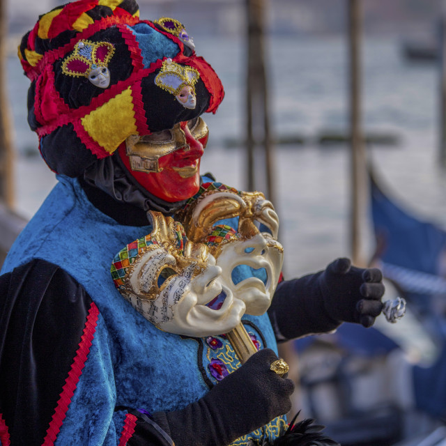 "Theatrical Masks at Carnevale, Venice" by Bobb Strongman - £20.00 "Theatrical Masks at Carnevale, Venice" stock image
