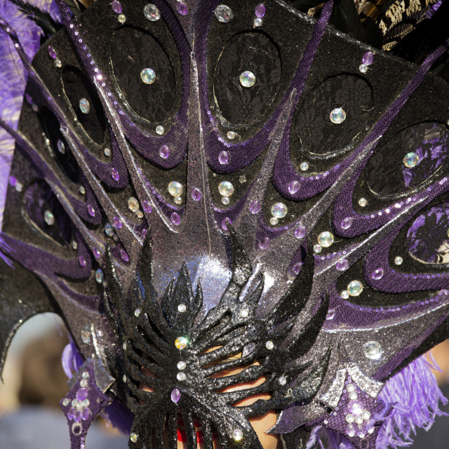 "Face Hugger Mask at Venice Carnival" by Bobb Strongman - £20.00 "Face Hugger Mask at Venice Carnival" stock image
