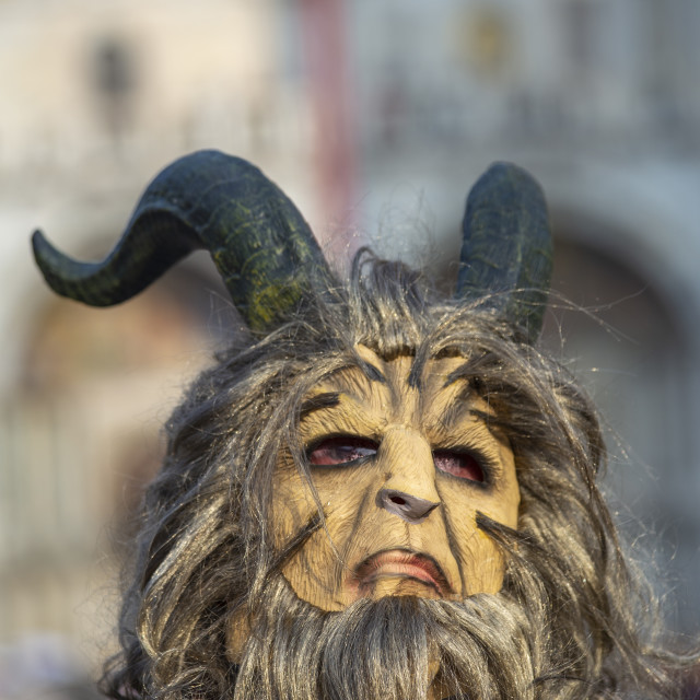 "Beast Costume at Venice Carnival" by Bobb Strongman - £20.00 "Beast Costume at Venice Carnival" stock image