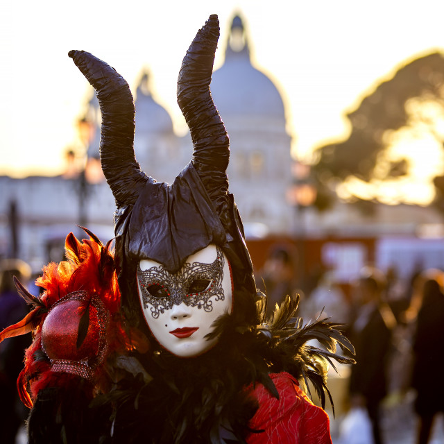 "Devil Costume at Venice Carnival" by Bobb Strongman - £20.00 "Devil Costume at Venice Carnival" stock image