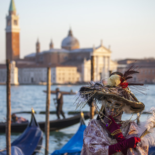 "Conical Hat at Venice Carnival" by Bobb Strongman - £20.00 "Conical Hat at Venice Carnival" stock image