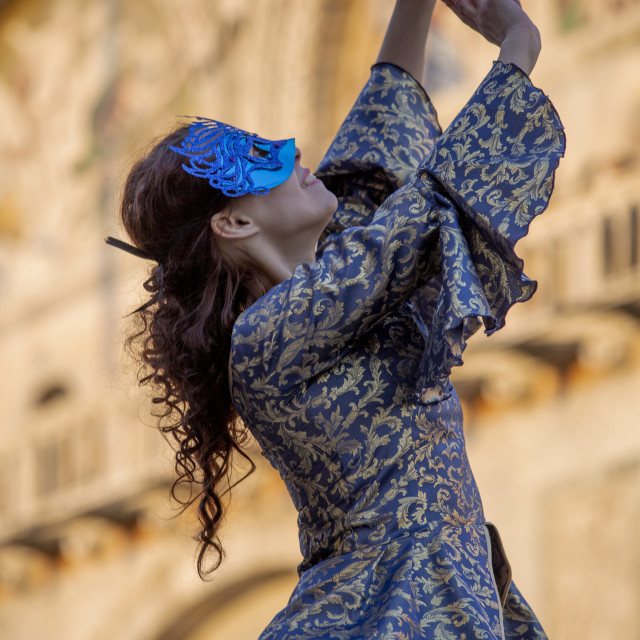 "San Marco Dancer at Venice Carnival" by Bobb Strongman - £20.00 "San Marco Dancer at Venice Carnival" stock image