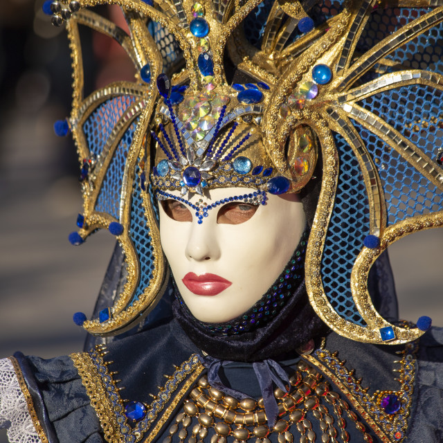 "Jewelled Dragon Mask at Venice Carnival" by Bobb Strongman - £20.00 "Jewelled Dragon Mask at Venice Carnival" stock image