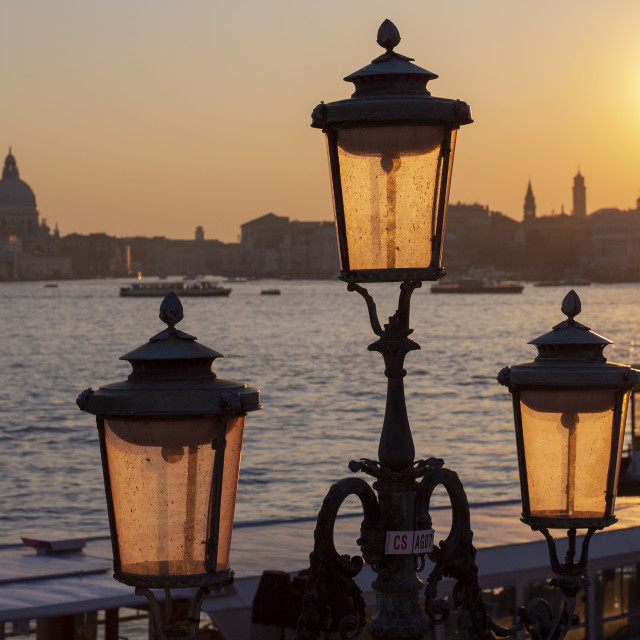 "Venice Lagoon Sunset" by Bobb Strongman - £20.00 "Venice Lagoon Sunset" stock image