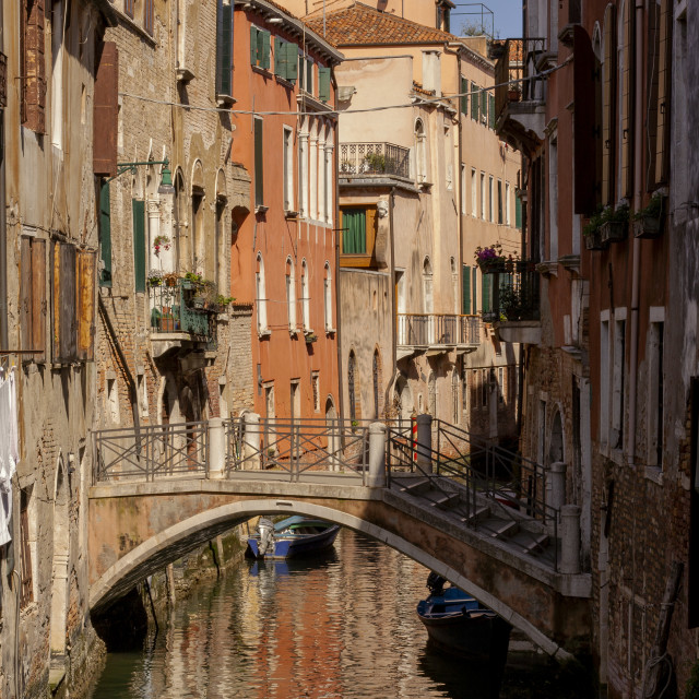 "Venice Canal" by Bobb Strongman - £20.00 "Venice Canal" stock image