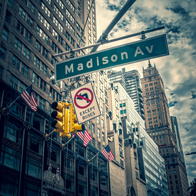 "Madison Avenue" stock image