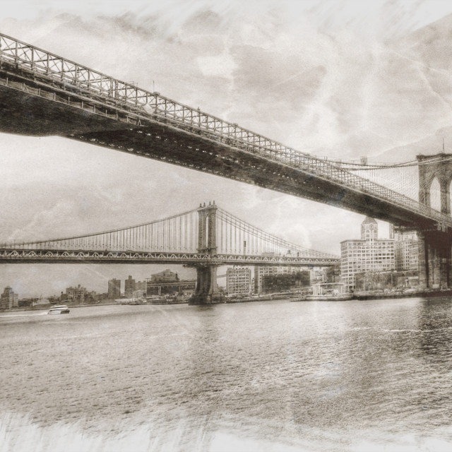 "Brooklyn Bridge" by Sadiq A Al Qatari - £10.00 "Brooklyn Bridge" stock image