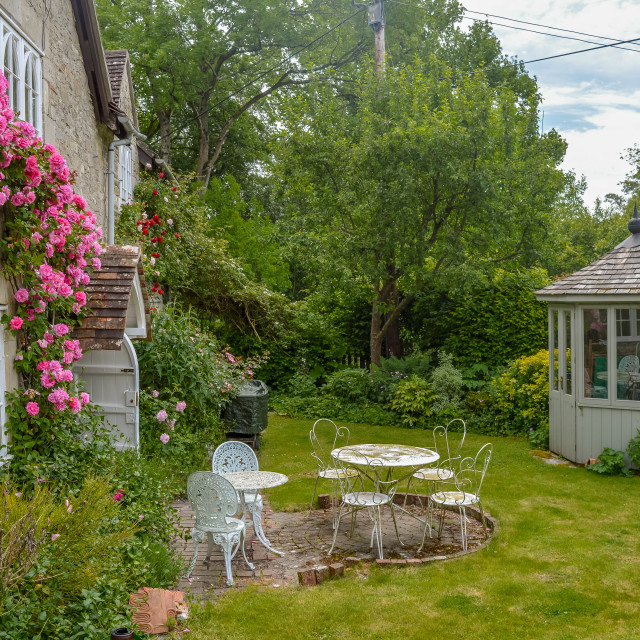 "An English Summer Garden" stock image