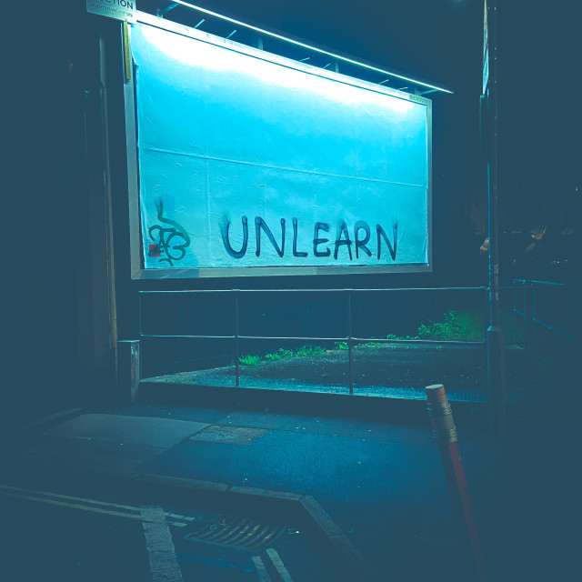 "Unlearn" stock image