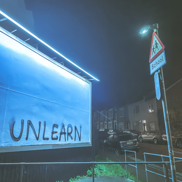 "Unlearn" stock image