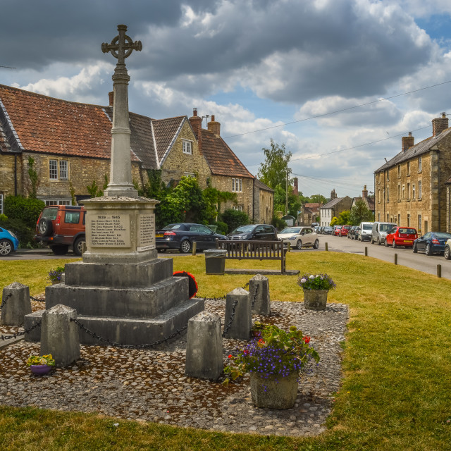 "War Memorial In A Somerset Village" stock image