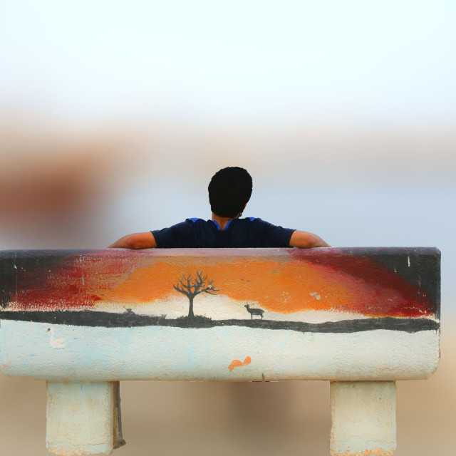 "Alone" by Sadiq A Al Qatari - £10.00 "Alone" stock image