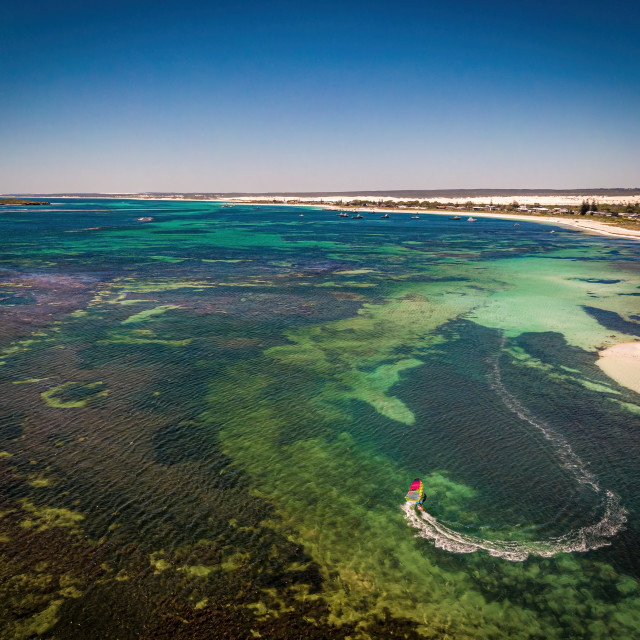 "Lancelin Beach Aerial" stock image