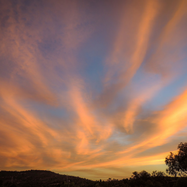 "High Cirrus Sunset 2" stock image