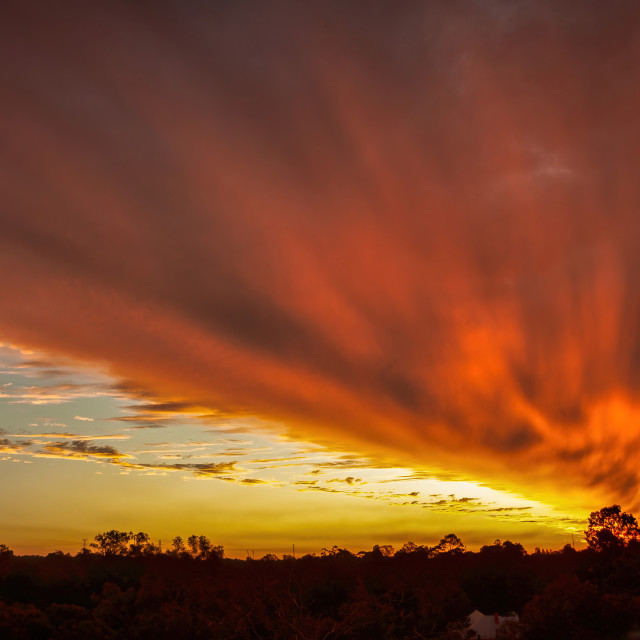 "High Cirrus Sunset" stock image