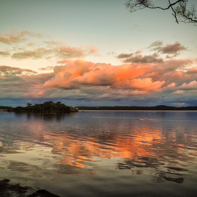 "Honeymoon Island Sunset" stock image