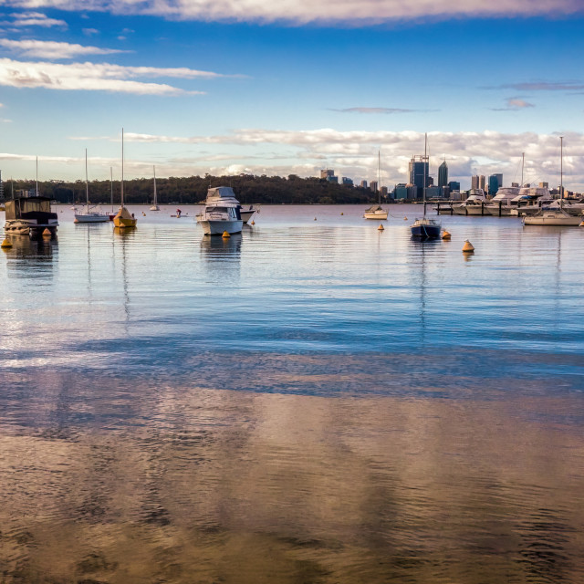 "Calm Water, Matilda Bay" stock image