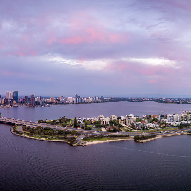 "Perth Across the Narrows" stock image