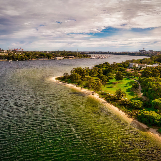 "Swan River Aerial" stock image