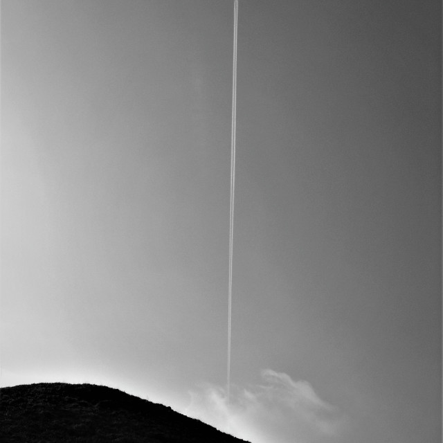 "Vapour Trail, Scotland" stock image