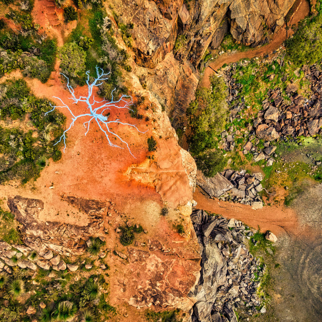 "Blue Tree Quarry" stock image