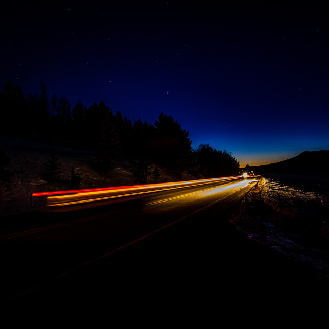 "Night time at the Valles Caldera" stock image