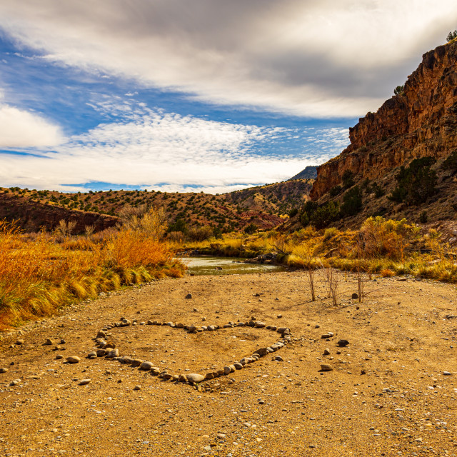 "Heart made of rocks" stock image