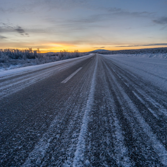 "On the polar road (2)" stock image