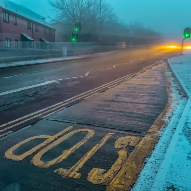 "Winter commuting" stock image