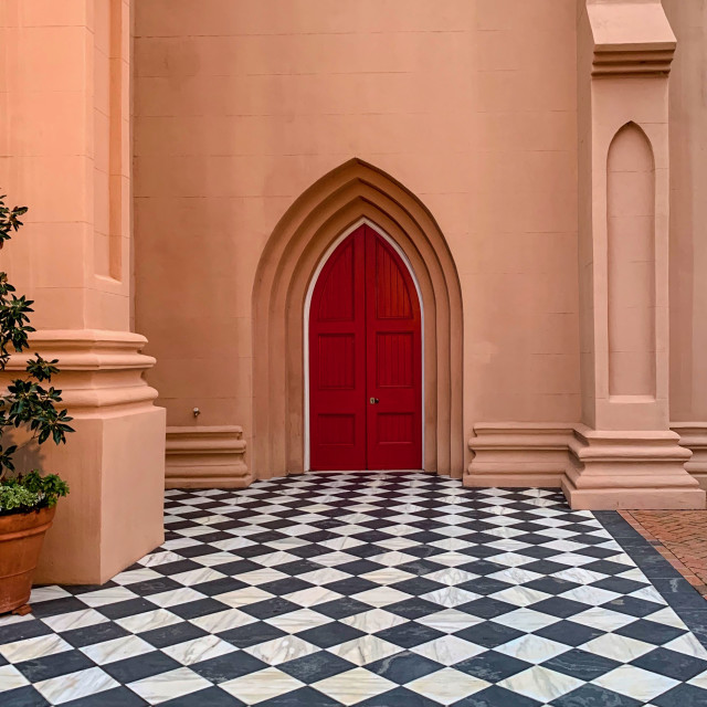 "Church Side Door" by Melissa Minnella - £9.00 "Church Side Door" stock image