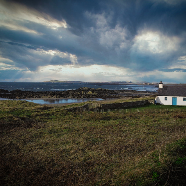 "The House by the sea Tyn Towyn, Anglesey." stock image