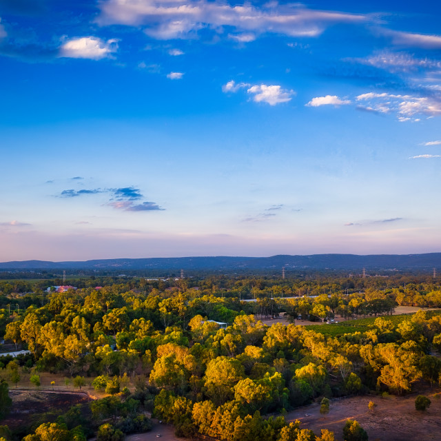 "View Over Middle Swan" stock image