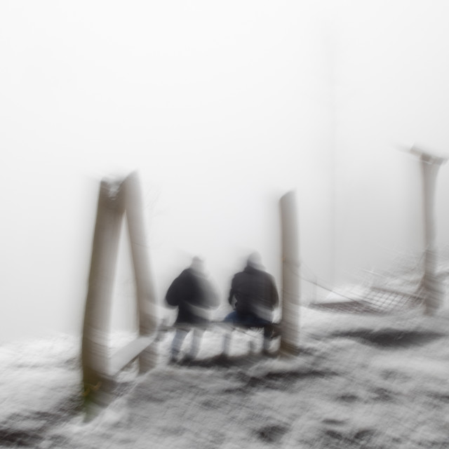 "blurry winter landscape" stock image