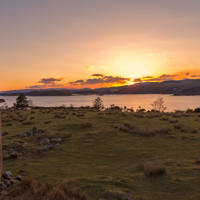 "Kintraw Standing Stone Loch Craignish Scotland" stock image