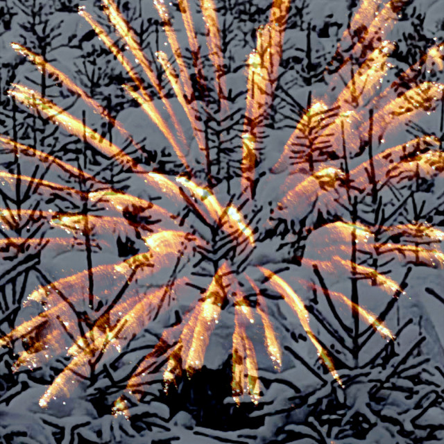 "'Winter(fire)works'!" stock image