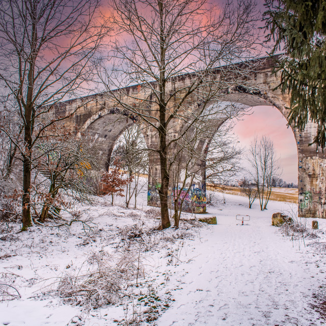 "DE - Baden-Württemberg : Viaduct Laupheim" stock image