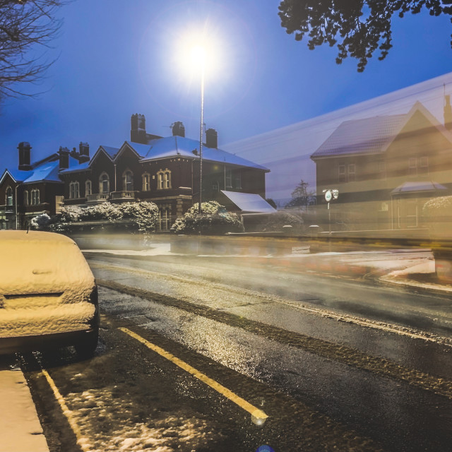 "Winter rush hour" stock image