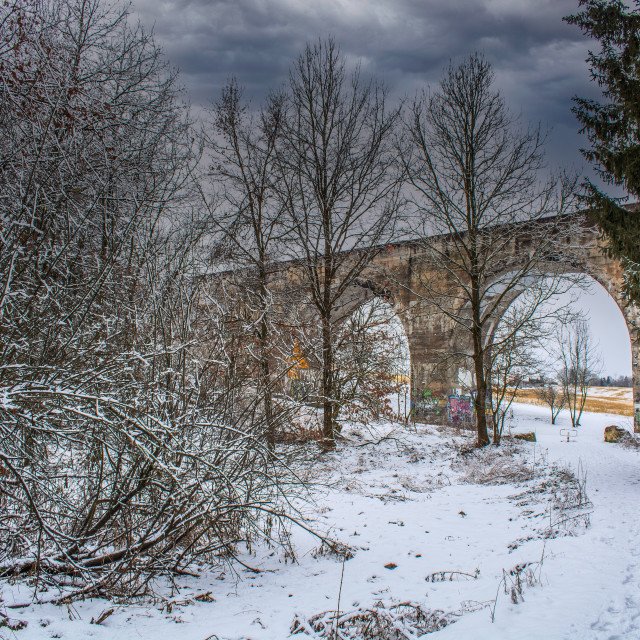 "DE - Baden-Wurttemberg : Viaduct Laupheim" stock image