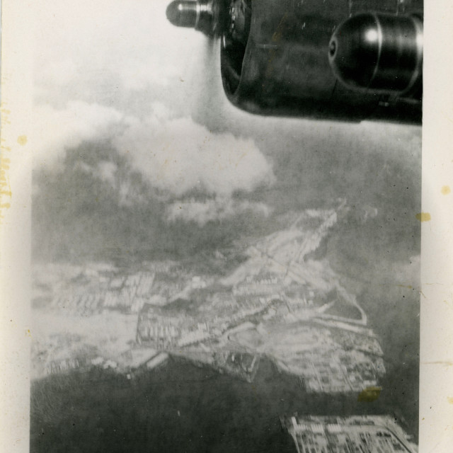 "Starboard Engine over Guam" by Zachary I Peabody - £10.00 "Starboard Engine over Guam" stock image