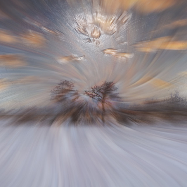 "Abstract : Snow and clouds" stock image