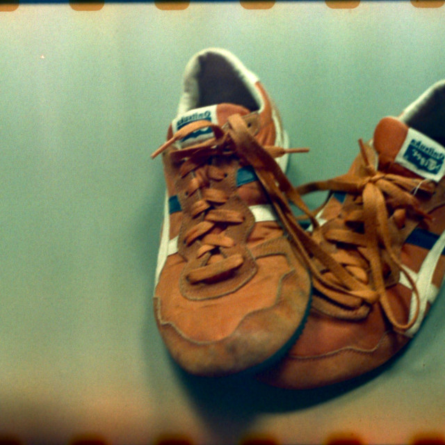 "Old Trainers" by Zachary I Peabody - £10.00 "Old Trainers" stock image