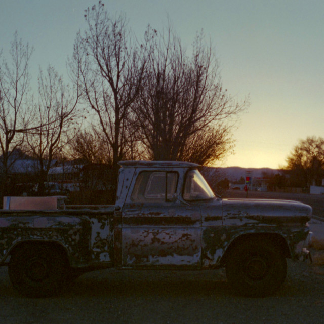 "Old truck at sunset" by Zachary I Peabody - £10.00 "Old truck at sunset" stock image