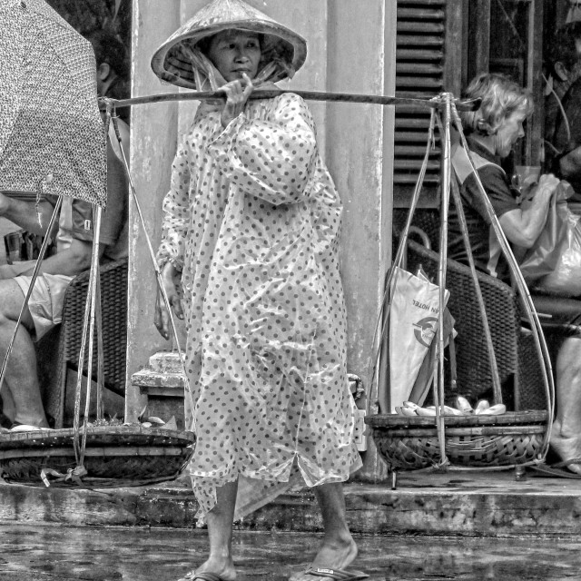 "Street vendor in Hoi An" stock image