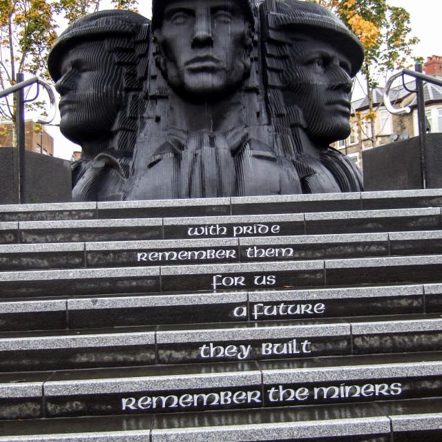 "Coal miners monument, Bargoed" stock image