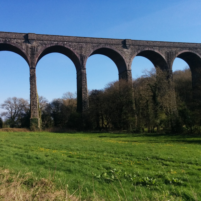 "Porthkerry Viaduct" stock image