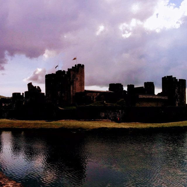 "Caerphilly Castle" stock image