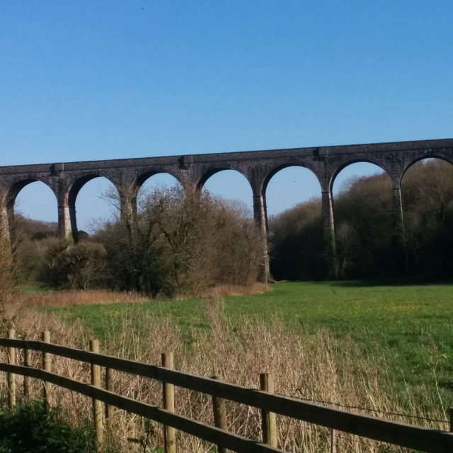 "Porthkerry Viaduct" stock image