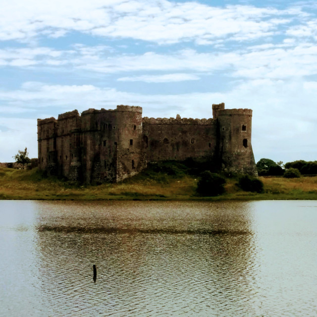 "Carew Castle" stock image